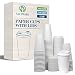Safeware 12 oz [ 100 Set] Togo Disposable White Paper Coffee Cups with Lids | Hot Beverages | Expresso | Tea | Coffee | Latte | Hot Chocolate