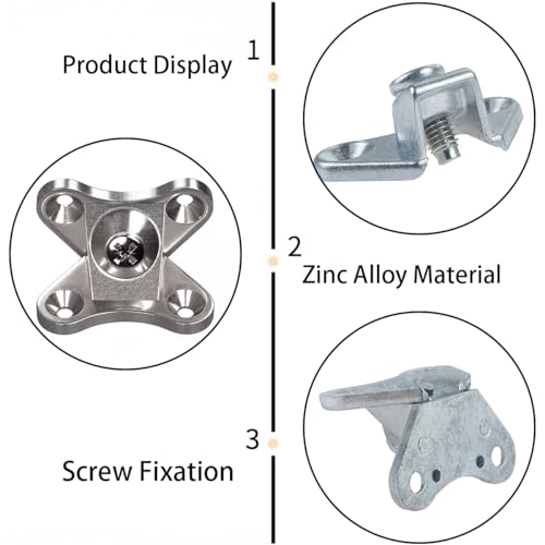 Addlotlot 096 20 Pcs Detachable Corner Brace L Shape Right Angle Metal Bracket Corner Brace Butterfly Corner Code Bracket thumb #2