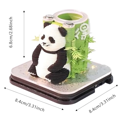 Calendrier Art Papier Panda 2026 illuminé pour la décoration du salon et de la chambre - 5