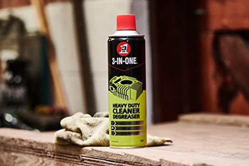 3-IN-ONE Degreaser  500ml Deep cleaning degreaser spray, Removes oil, grease, dirt & grime from engines, chains, surfaces, tools & equipment, Works on contact with citrus foaming action