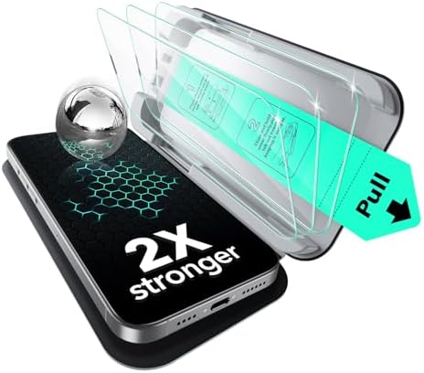 ESR 3 Stück für iPhone 14 Pro für Panzerglas, Classic | One-Pull Schnellinstallation, 2X Stoßschutz, 9H gehärtetes Glas, Vollflächig Displayschutzfolie, UltraFit-Ablage,Blasenfrei
