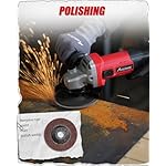 AVID POWER Angle Grinder, 7.5-Amp 4-1/2 inch Electric Grinder Power Tools with Grinding and Cutting Wheels, Flap Disc and Auxiliary Handle for Cutting, Grinding, Polishing and Rust Removal - Red - Image 5