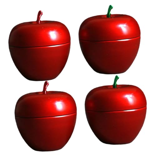 CANIGHT 4pcs Candy present Can Metal Tinplate Empty Tins Candy Jar with Lid Candy Jars Tea Tins with Lids Cookie Tins with Lids Novelty Cookie Jar Tinplate Candy Jar Empty Cookie Tins Color