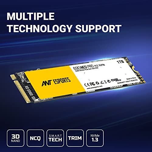 Image of Ant Esports 690 Neo Pro M.2 NVME 1TB Internal Solid State Drive /SSD, with NVME PCIe Gen3x4 Drive Supporting The PCI Express 3.1, speeds Upto Read /Write - 3100 /2200 MB /s Compatible with PC and Laptop