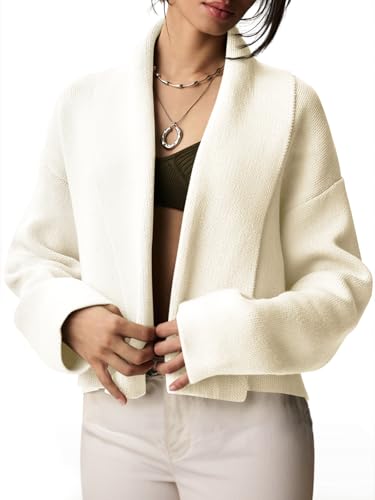 Saodimallsu Womens Cropped Cardigan Open Front Shawl...