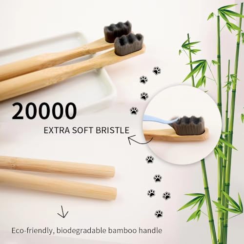 Image of DR PERFECT Ultra Soft Bristle Eco-Friendly Bamboo Dog Toothbrush, for Sensitive Gum Dog with Teeth Cleaning