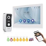 🔔【Grand écran Tactile WiFi de 10 Pouces】Opération facile avec écran tactile. Prend en charge l'audio bidirectionnel, l'enregistrement, la surveillance, le débloquage. Prend en charge 14 configurations de langues: anglais, russe, arabe, français, allemand, espagnol, portugais, italien, polonais, tchèque, turc, hébreu, ukrainien, chinois