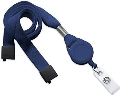 Breakaway Navy Blue Lanyard and Retractable Badge Reel Combination by Alliance ID