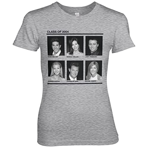 T-Shirt FRIENDS Class of 2004 Femme en coton col rond noir
