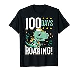 Photo Gallery 100 giorni roaring dinosaur kid schooler 100th day school maglietta Photo Gallery 100 giorni roaring dinosaur kid schooler 100th day school maglietta