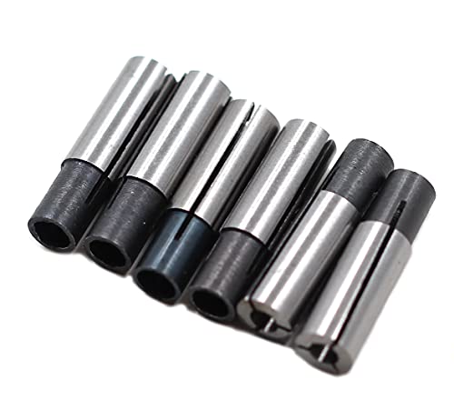 Draik 6 adaptadores de broca de 1/4 a 1/8 pulgadas CNC para herramienta de grabado