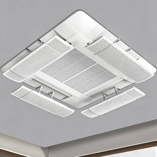 Adjustable 4 PCS AC Vent r - Teles Design for Ceiling Cassettes, Easy Install, Directional Airflow Control, Enhance Comfort & Energy Efficiency