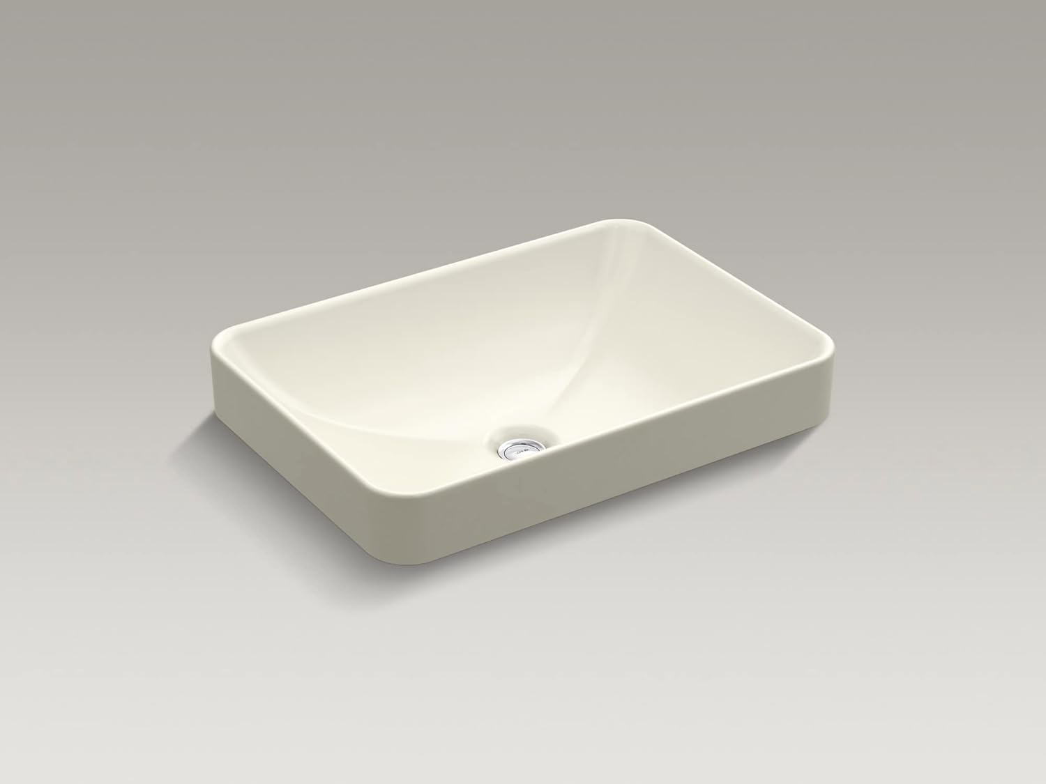 Brushed Ceramic Rectangular Vessel Bathroom Sink