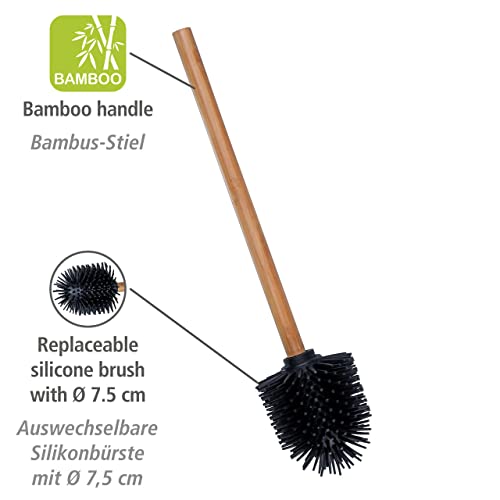 Wenko Silicone Bamboo Handle, Replacement Brush for Toilet Sets Brown, 7,5 x 35 x 7,5 cm (25360100) - Image 3