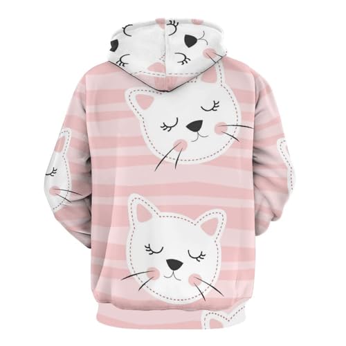 Sweat à capuche chaton rose une idée cadeau originale pour ado - 3