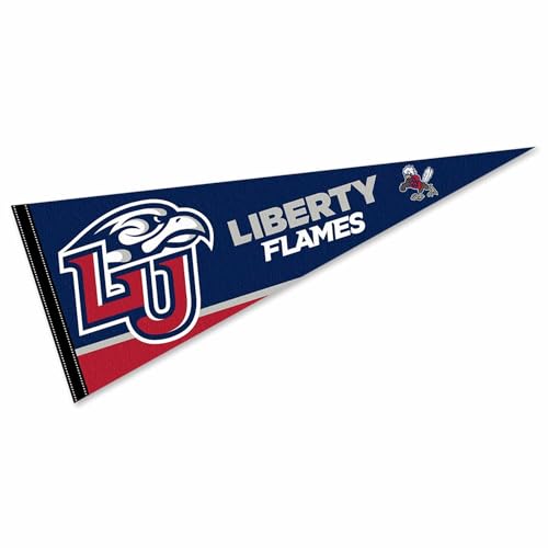College Flags & Banners Co. Liberty Flames Pennant Full Size Felt