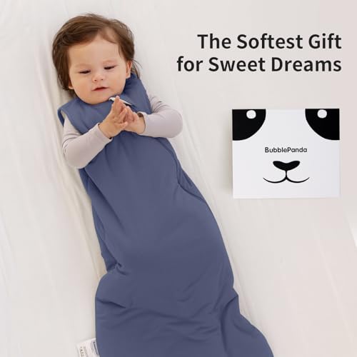 Image of BubblePanda Modal Sleep Sack 0-6 Months 1.0 Tog Super Soft Baby Sleep Sack 3-6 Months for Infant 2-Way Zipper Newborn Wearable Blanket 0-3 Months