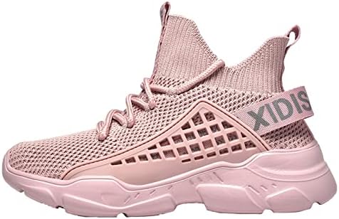 Ahico Running Shoes for Boys Girls Casual Athletic Kids Sneakers Tennis Walking Fashion Sneakers Breathable Non-Slip Pink Size 1 Big Kid