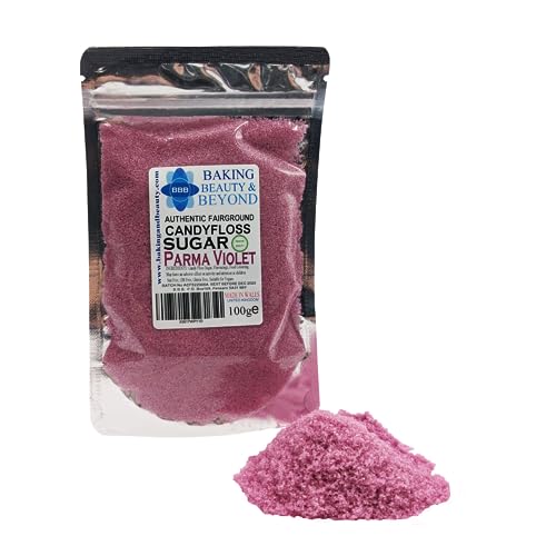 Baking Beauty and Beyond Premium Candy Floss Sugar 100g - Parma Violet Flavour