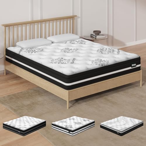 ALFORDSON Nimue Series Single Size Mattress 18cm Memory Foam Euro Top with Bonnell Springs, Body-Contouring Mattresses Pad Topper for Bed Frame Base Foundation Platform, Medium Firm