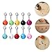 MINAOLULUS 50pcs Small Pet Collar Hanging Bells with Clasps, Colorful Round Bell Charms for Dog and Cat Collars, DIY Training Accessories for Puppies and Kittens