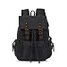 Produktbild FANDARE Retro Laptop Notebook Rucksack Geeignet für bis zu 16 Zoll Damen Herren Schulrucksack für die Schule Wandern Daypack Leinwand Schwarz