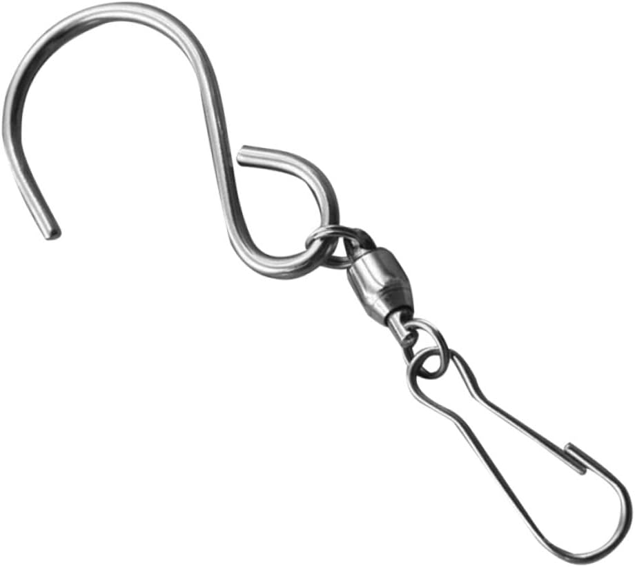YARNOW Swivel Clip Hanging S Hooks Stainless Steel Hooks for Wind Chimes Ornament Hanging Hooks for Spinners Bird Feeders Wind Socks Party Wire Light 8 Pack