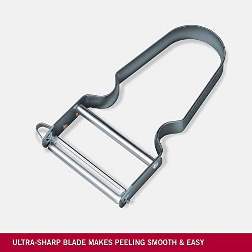 Image of Victorinox, Multipurpose REX Peeler / Vegetable Scrapper, Normal Straight Edge, Aluminium Blueberry, Swiss Made (6.0900.21)