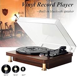 Lecteur de Musique Platine Vinyle Tourne-Disque Haut-parleurs Bluetooth Lecteur de phonographe Vintage Gramophone pour… - Les Beatles, Paul McCartney, John Lennon, RIngo Starr, George Harrison Lecteur de Musique Platine Vinyle Tourne-Disque Haut-parleurs Bluetooth Lecteur de phonographe Vintage Gramophone pour… – Image 2