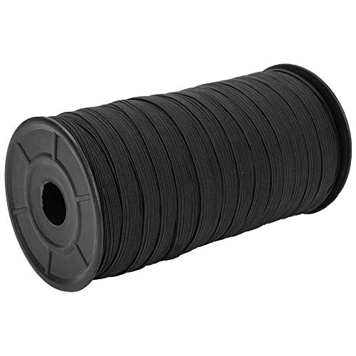 VOBOR 8mm Elastic Band, 100 Yard Elastic Craft for Clothing DIY(Black) - Image 3