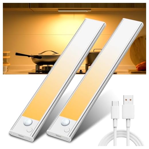 Luce LED Sottopensile Cucina Luci - Sensore Batteria Armadio Lampada Ricaricabile Magnetica Movimento Senza Fili Striscia Lampade Barra USB Interno Strisce Light Adesive Sotto Pensile Illuminazione