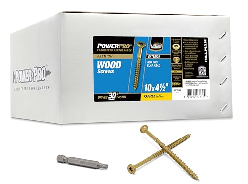 Image of Power Pro Exterior Wood Screws, #10 x 4-1 /2in, 800 Pack, Bronze