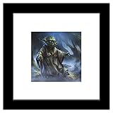Trends International Gallery Pops Star Wars: Saga - Moments Edge Yoda Force Wall Art Wall Poster, 12.00' x 12.00', Black Frame Version