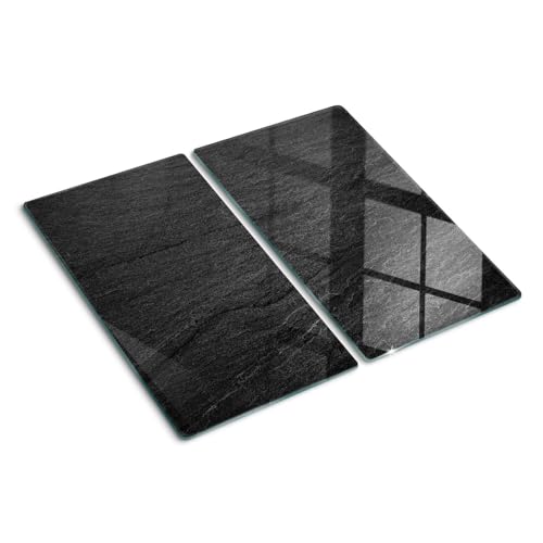 Protège-Plan de Travail 2x30x52 cm Pieds Antidérapants Symétrique Avec Impression Bords Polis Modernité Résistant à la Chaleur Contact Alimentaire Décoration - Café et pain d'épices