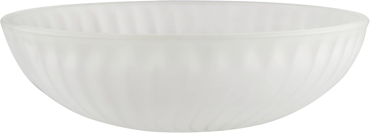 Aspen Creative 23520-11, Frosted Replacement Glass Shade for Medium Base Socket Torchiere Lamp, Swag Lamp and Pendant & Island Fixture, 11-7/8" Diameter x 3-3/4" Height