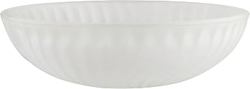 Aspen Creative 23520-11, Frosted Replacement Glass Shade for Medium Base Socket Torchiere Lamp, Swag Lamp and Pendant & Island Fixture, 11-7/8" Diameter x 3-3/4" Height