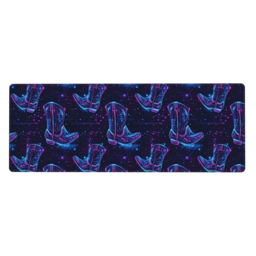 Grand tapis de souris de jeu Cyber Bottes de Cowboy aux finitions premium durables