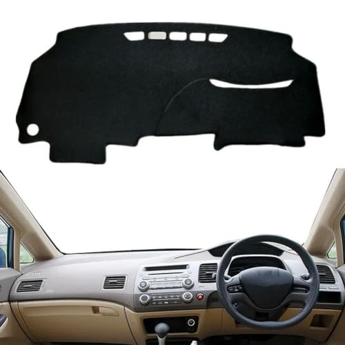 Dashboard Cover Dash Mat,for Honda Civic 2006 2007-2011,Anti-Scratch Dash Cover Dashboard Cover Mat Sun Shade Protect Carpet