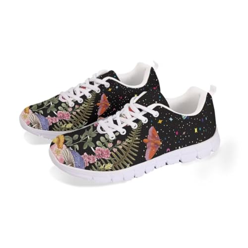 Women Running Shoes Non Slip Comfortable White Sole Lace Up Lightweight Sneaker4