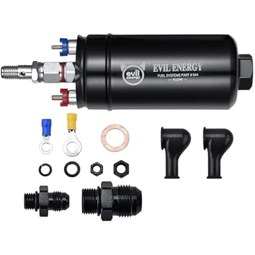 EVIL ENERGY External Inline Fuel Pump 300 LPH High Flow 12V Universal
