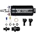 EVIL ENERGY External Fuel Pump 300LPH High Flow 12V 145psi Universal Fit for AN10 Inlet / AN6 Outlet