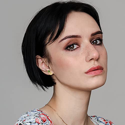 Pineapple Earrings 925 Sterling Silver Hypoallergenic Fruit Stud Earrings Jewelry Gifts for Women2