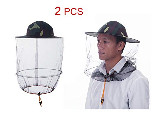 HunterBee Mosquito Head Net Veil Mesh hat/Insect fish Netting hat/ beekeeper hat