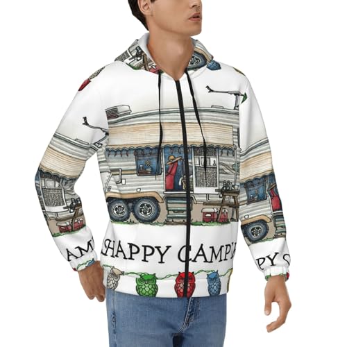 Sweats à capuche à fermeture éclair pour homme en polyester doux premium