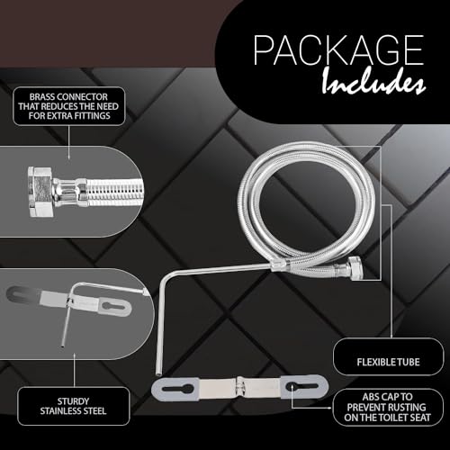 Image of Bidet Spray Portable Ennius Jet Spray for Toilet with 1 Mtr Tube for - Western Toilet Commode | Toilet Jet Spray with Round Nozzle | Bathroom Jet Spray - for Bathroom Commode & Indian Toilet Seat