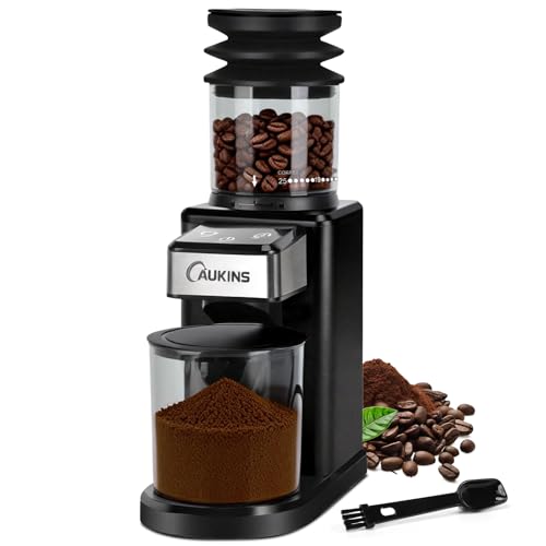 Electric Coffee Grinder for Home & Office: Automatic Conical Burr Coffee Grinder wtih 25 Precision Grind Settings - 120g Expandable Hopper & Low Noise&Durable Design Perfect for Multi-Cup Brewing
