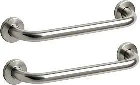Kit 2 Barras de Apoio 80cm Aço Inoxidável Polido Barra de Apoio para Box Banheiro Idoso Premium