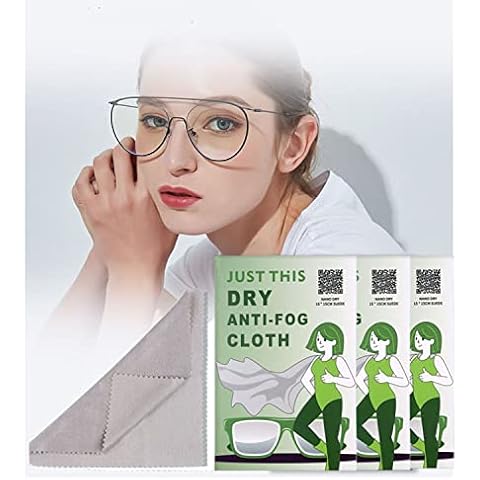 3Packs Anti-Fog Wipes,Nano Dry Glasses Cleaning Cloth, Reusable 300 Times Lens Cleaner for Glasses, Cameras & Binoculars, Individually Box Packed Single Use Disposable Cloths Alcohol Free Cover