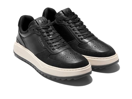Cole Haan Men's Grandpro Crossover Golf Sneaker, Black/Ivory, 8.5 Wide