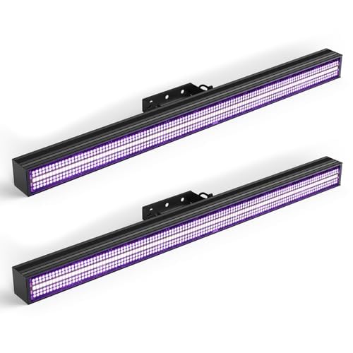 Stage Light Bar 150W, 720 LED RGBW DJ Light Bar Wall Washer Lights Support DMX Control & Sound Activated, Stage Lighting for Party Indoor Disco Church Birthday Wedding (Black 2PC)